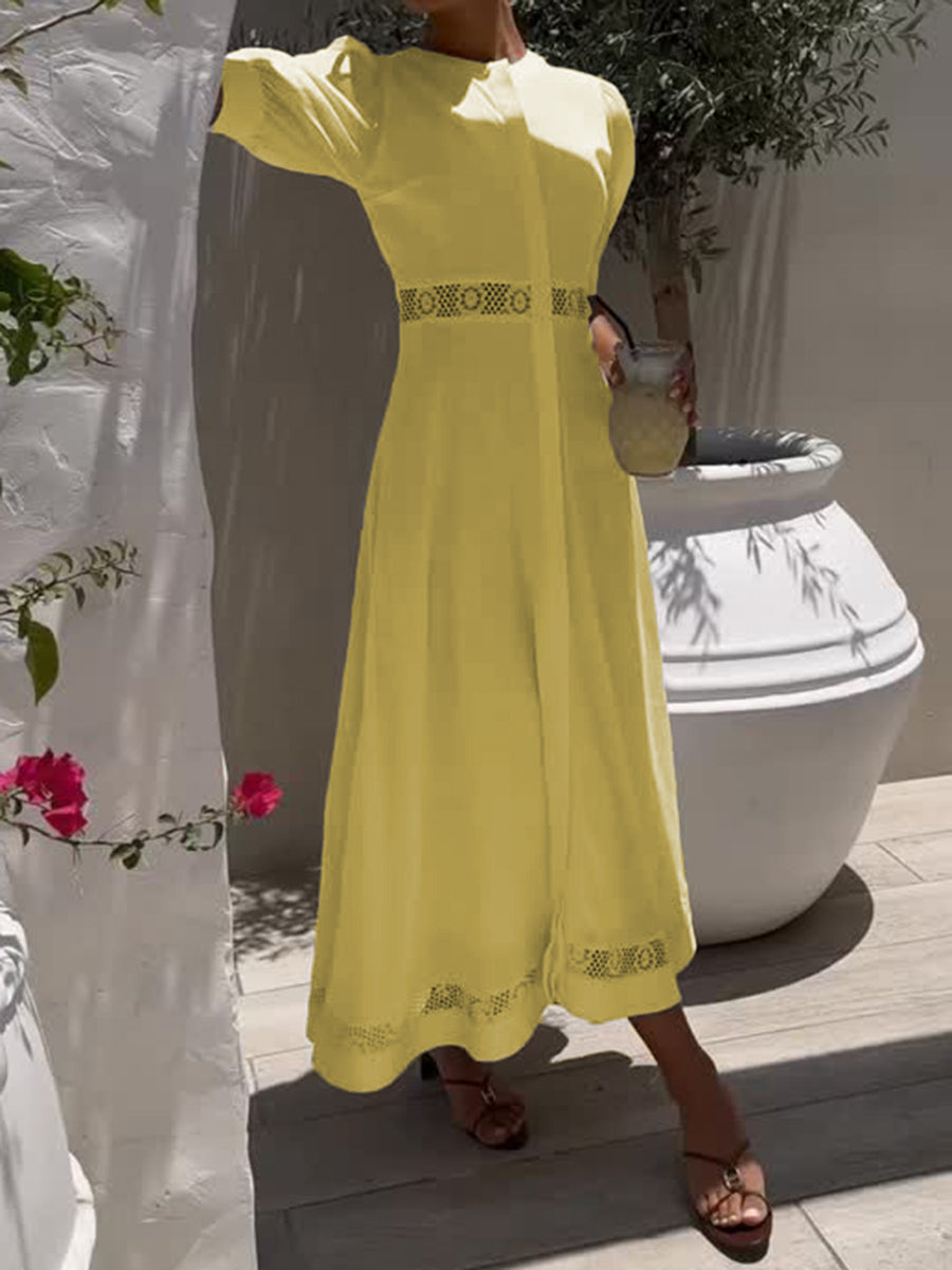 Anice Cotton and Linen Lace Dress