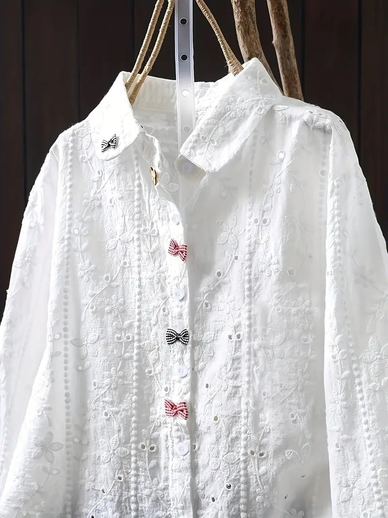 Women's Flower Floral Casual Shirt