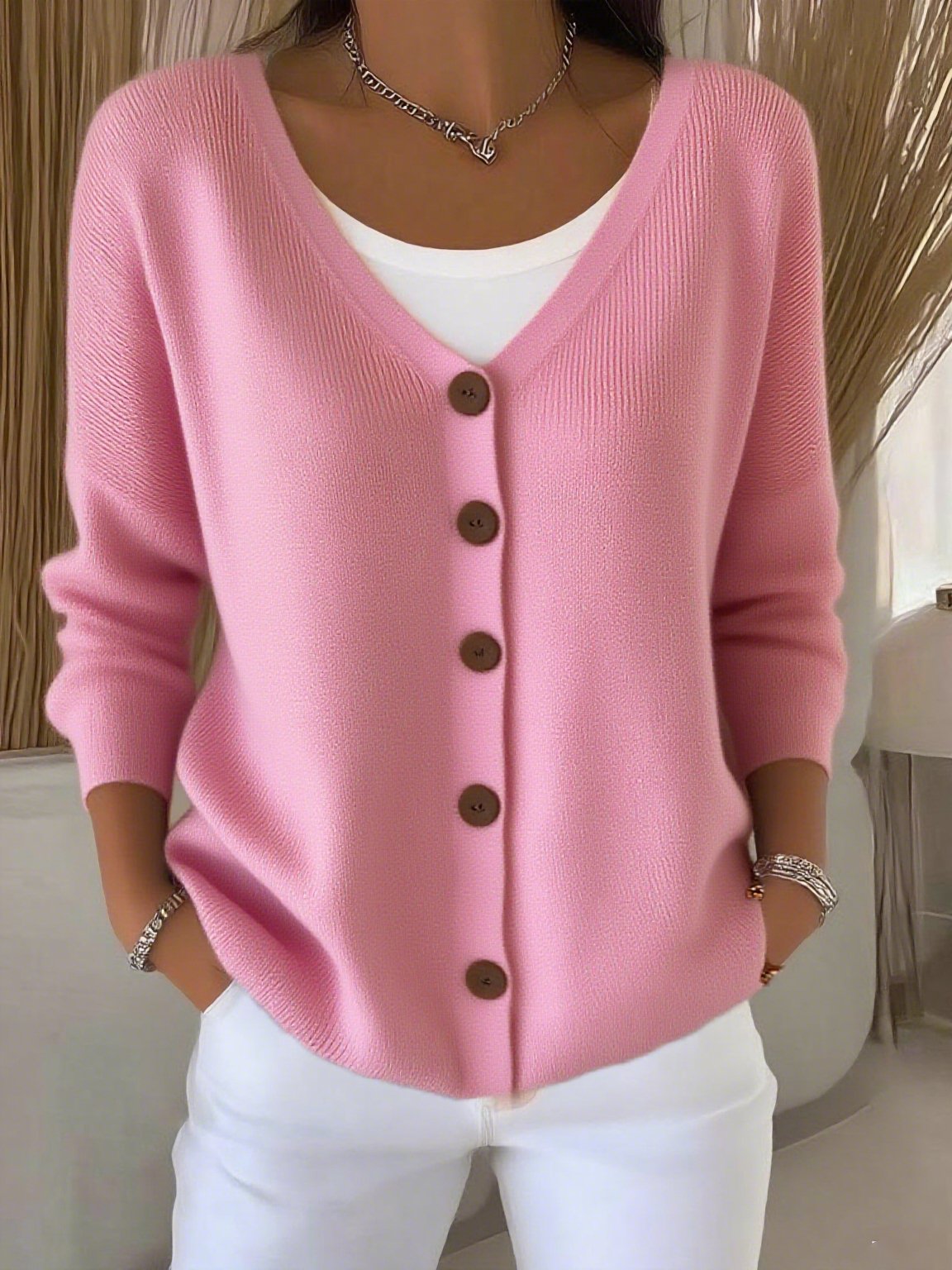 womens-autumn-buttoned-v-neck-cardigan-sweater