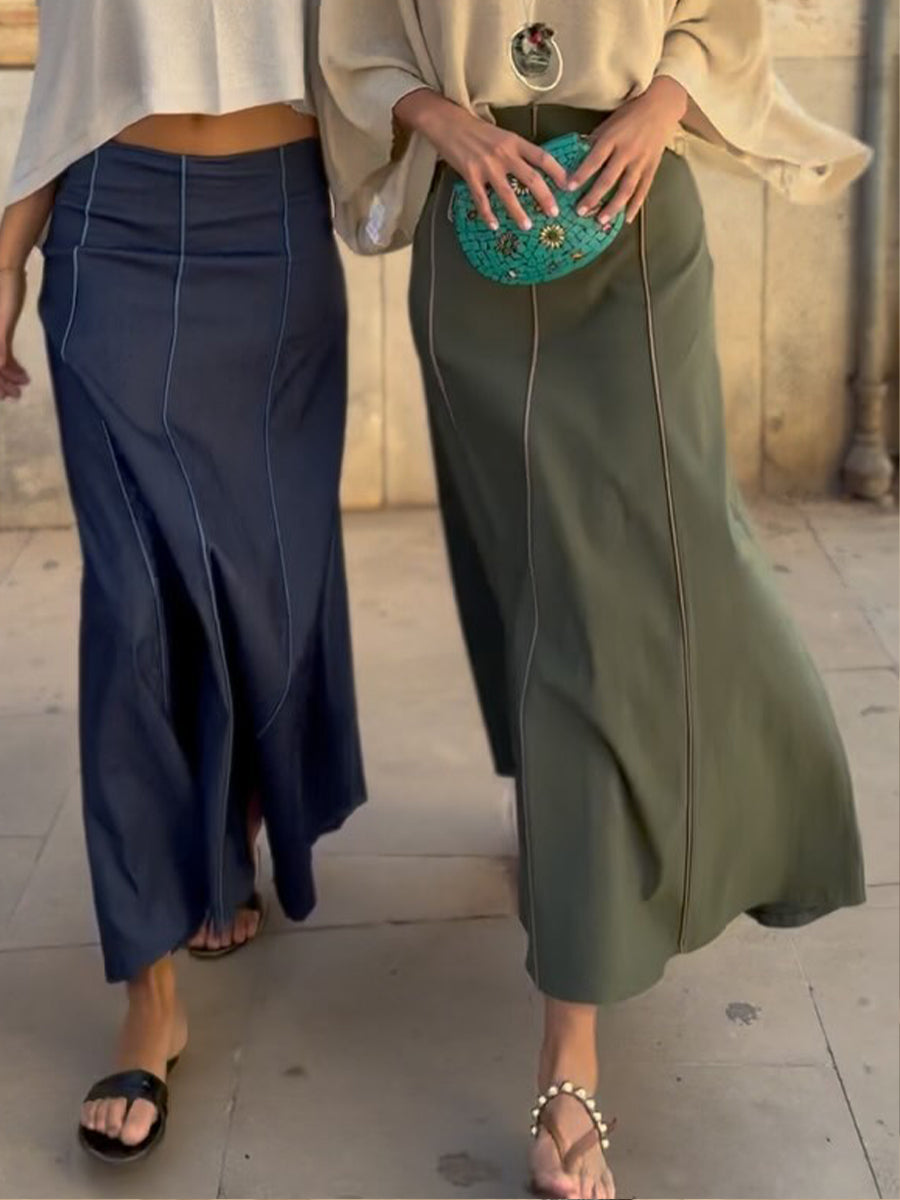 Women's Elegant Hem Cotton Skirt