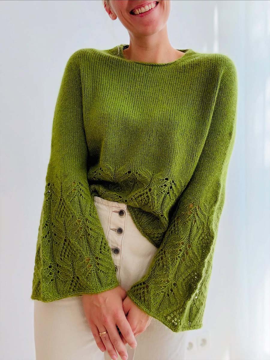 womens-solid-color-round-neck-long-sleeve-casual-loose-hollow-splicing-sweater