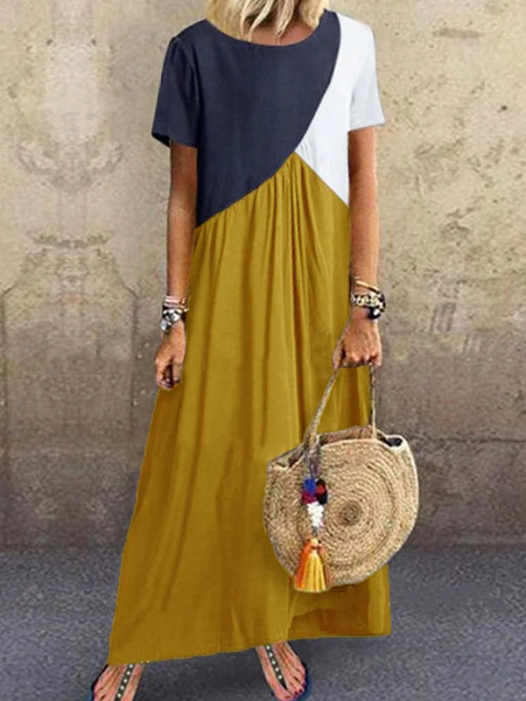 Casual Round Neck Short Sleeve Dress