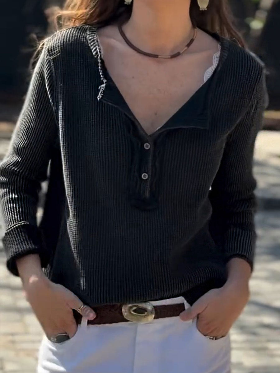 womens-solid-color-v-neck-casual-loose-long-sleeve-sweater