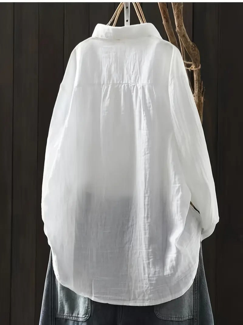 Women's Flower Floral Casual Shirt