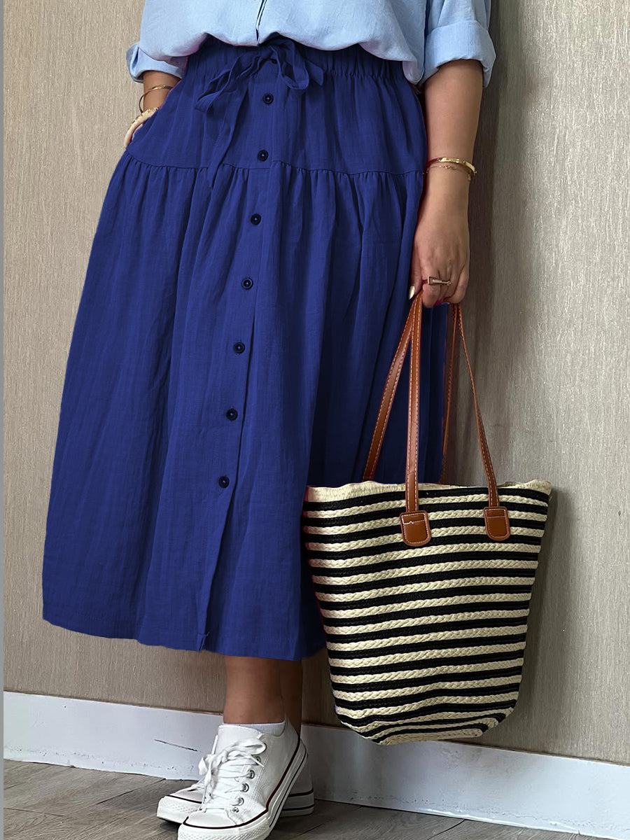 Women's Casual 100%cotton Skirt