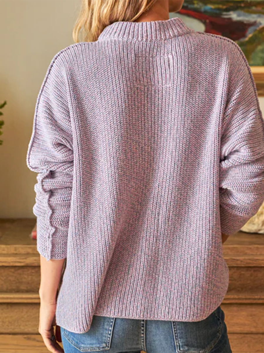 Classic Ribbed Cotton Pullover Sweater