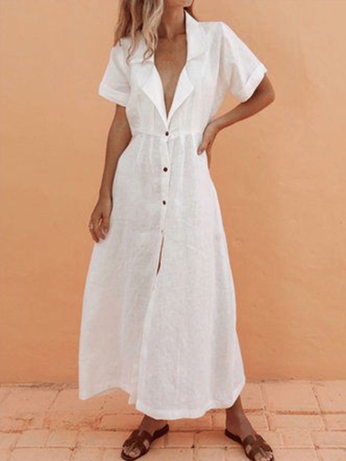 Women's Cotton Shirt Dress