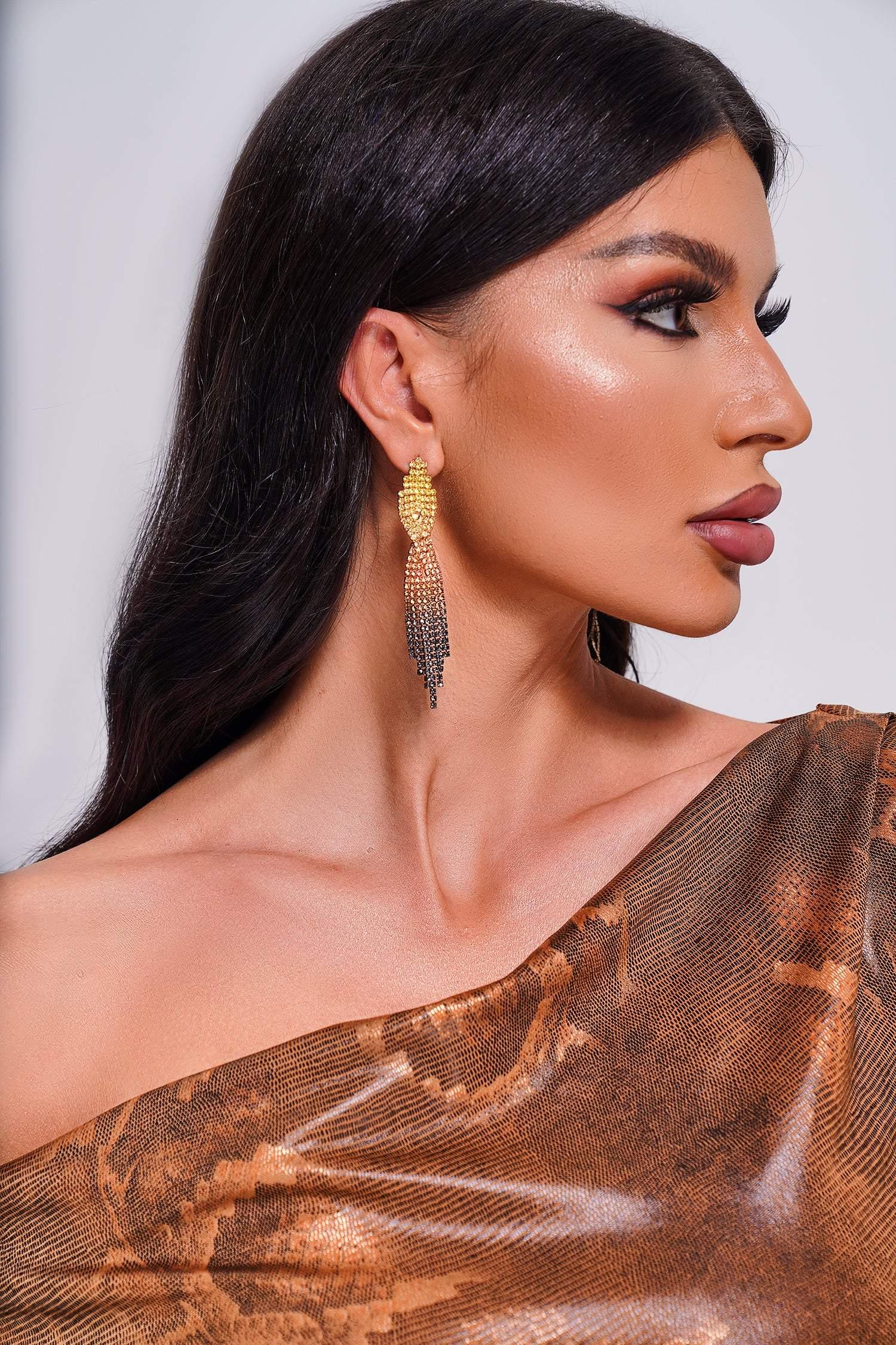 Rereny Rhinestone Earrings - Bellabarnett