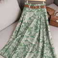 Women's Vintage Flower  Art Print Cotton Skirt