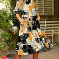 Women's Retro Western Pattern Art Casual Print Dress
