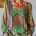womens-vintage-ethnic-geometric-pattern-art-print-casual-pullover-sweater