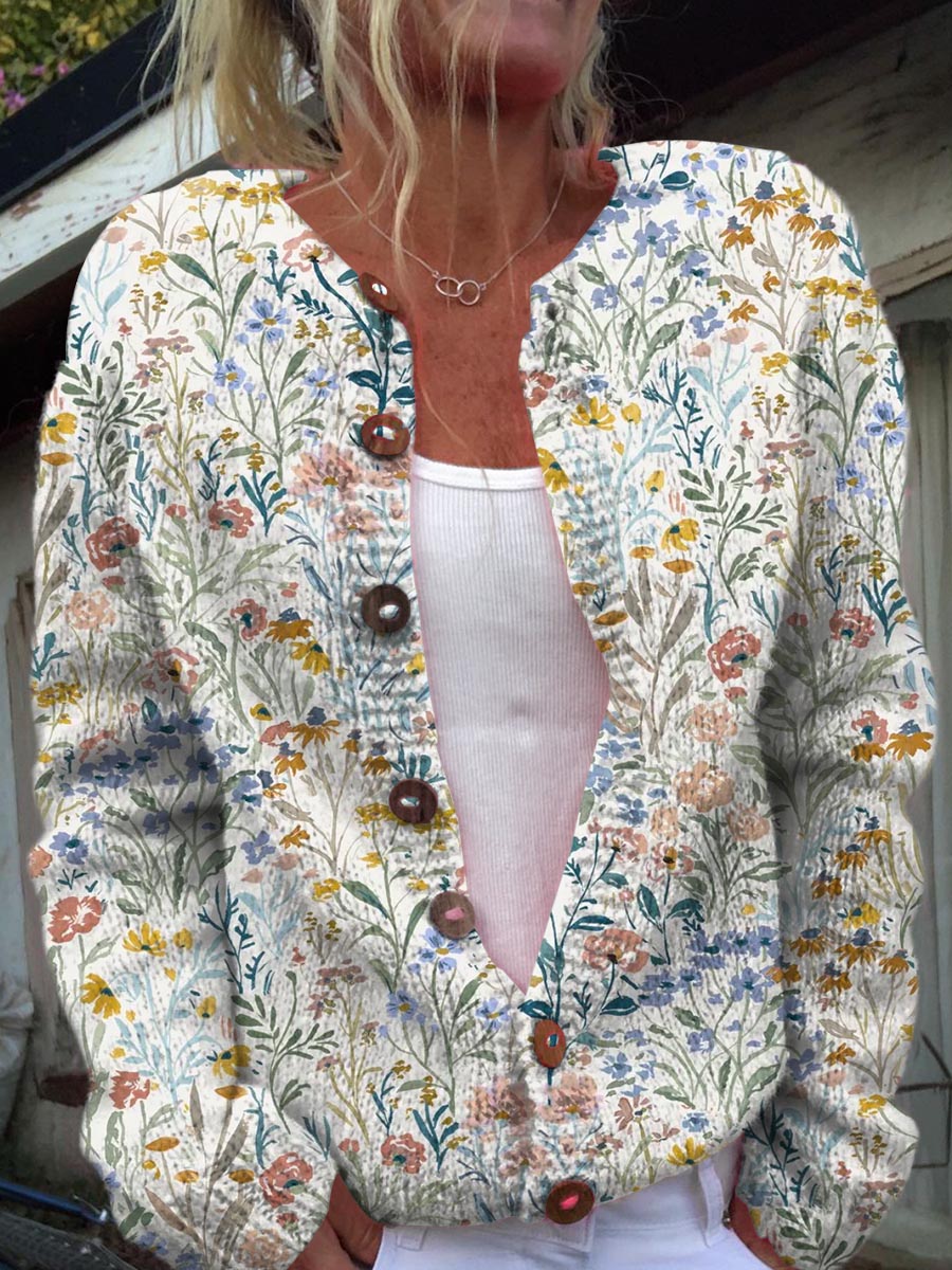 womens-vintage-floral-art-print-buttoned-cardigan-sweater-pfgk