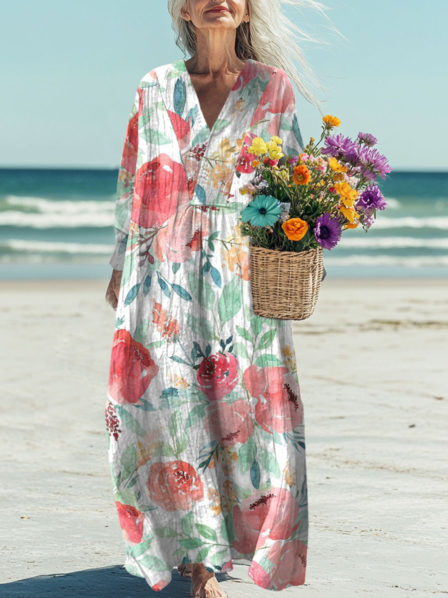 Women's Florals Art Print Casual Dress