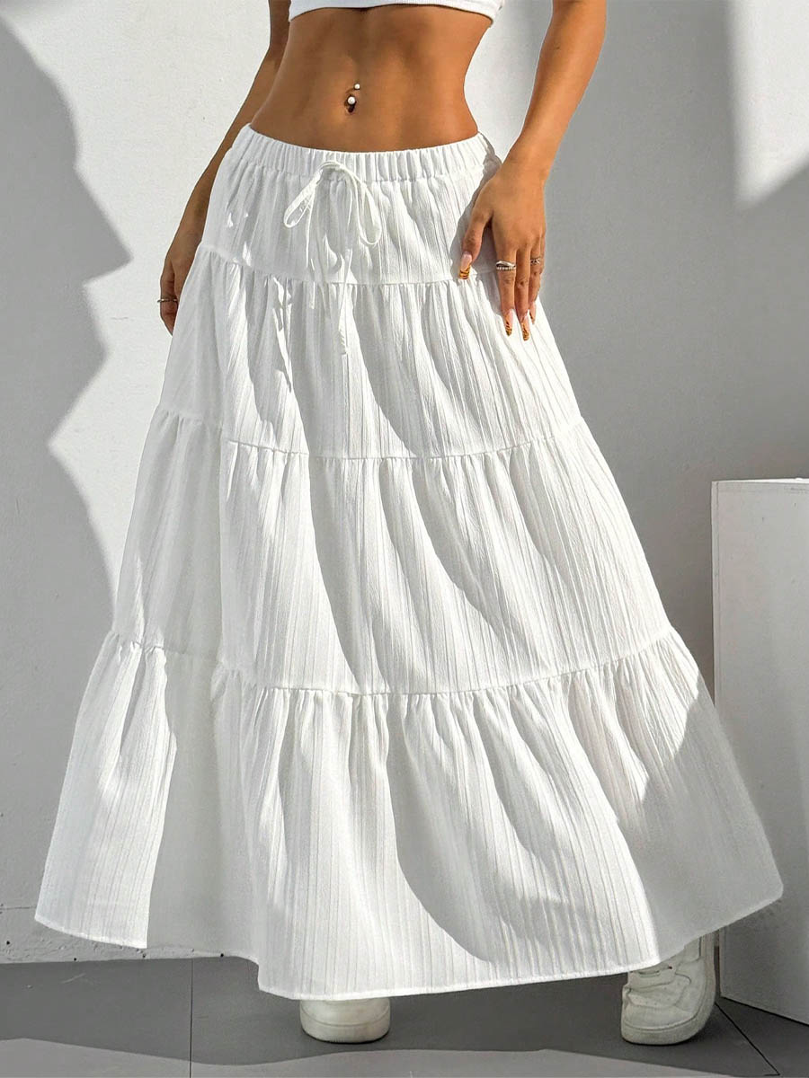Women's Solid Color Stylish Loose Casual Skirt