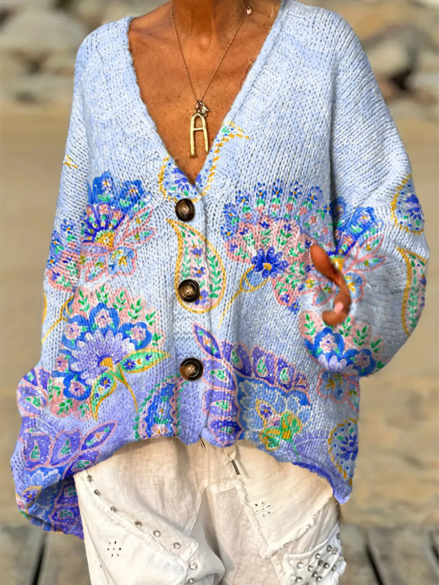 womens-beautiful-ethnic-paisley-floral-painting-art-print-casual-pullover-sweater