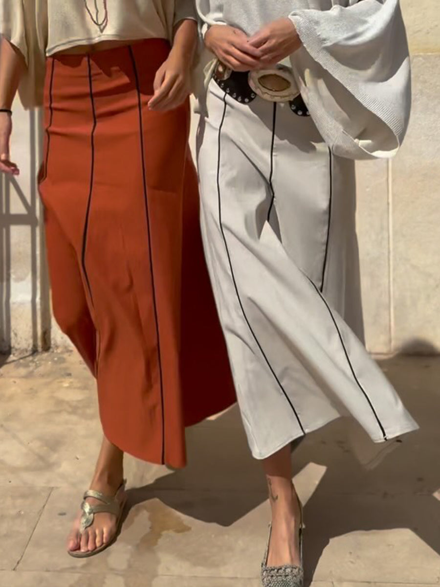 Women's Elegant Hem Cotton Skirt