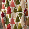 Vintage Christmas Tree  Art Print Buttoned Cardigan Sweater