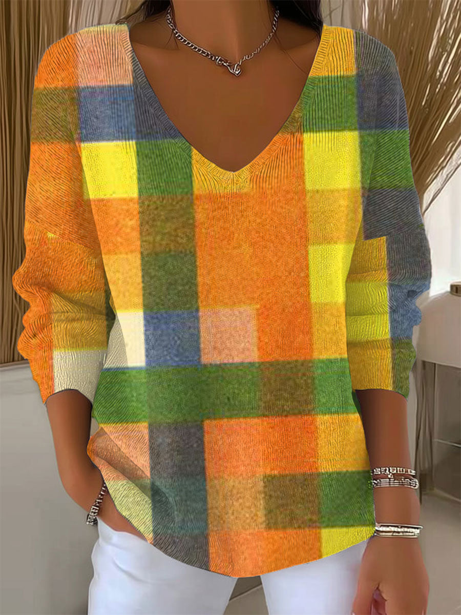 womens-vintage-abstract-geometry-art-print-casual-pullover-sweater-ktyu