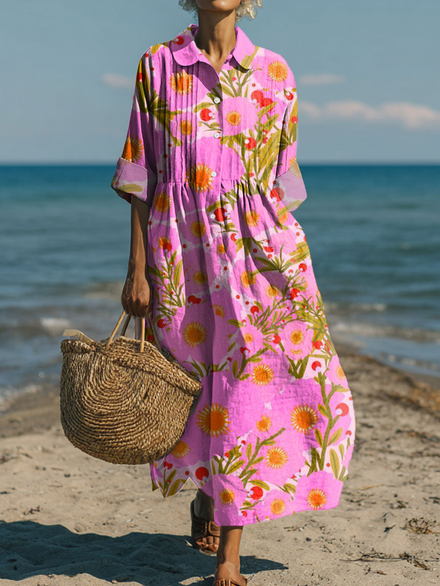 Women's Flowers Art Casual Print Dress