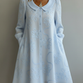 Vintage Peter Pan Collar Embroidered Floral Dress