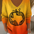 womens-vintage-gradient-pumpkin-art-print-casual-pullover-sweater