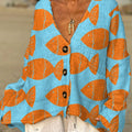 womens-vintage-fish-art-print-casual-pullover-sweater
