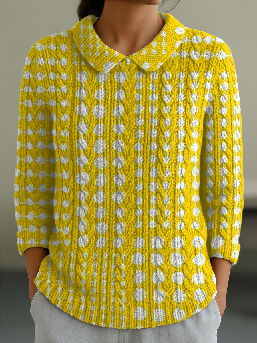 womens-vintage-abstract-geometry-art-print-casual-peter-pan-collar-3-4-sleeve-sweater-3i5e