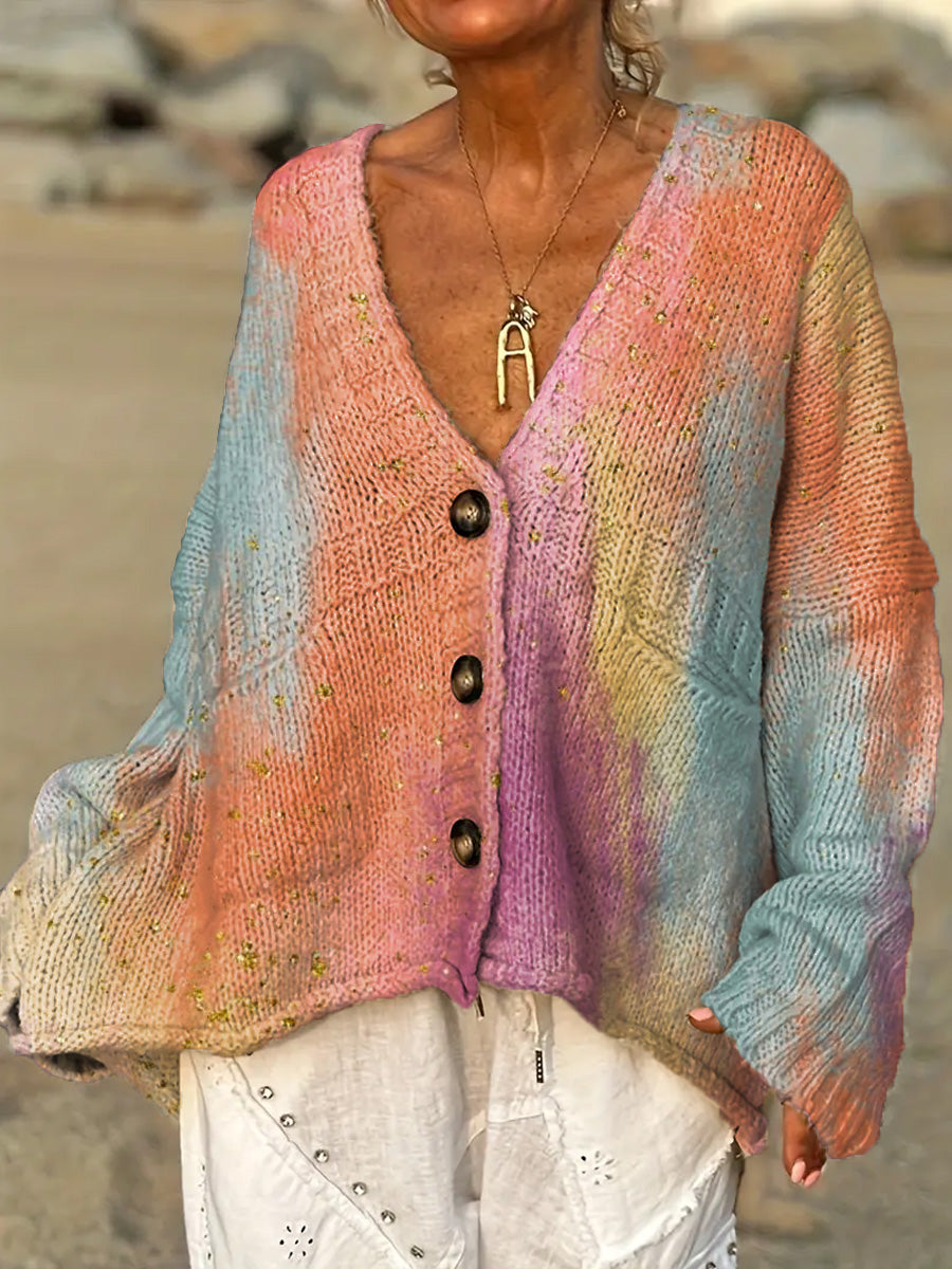 womens-colored-art-gradient-blurring-casual-pullover-sweater