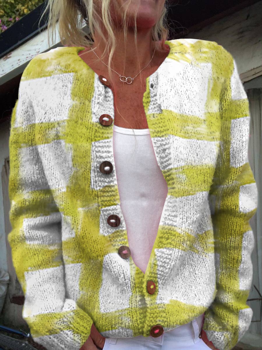 womens-brushstroke-art-print-buttoned-cardigan-sweater
