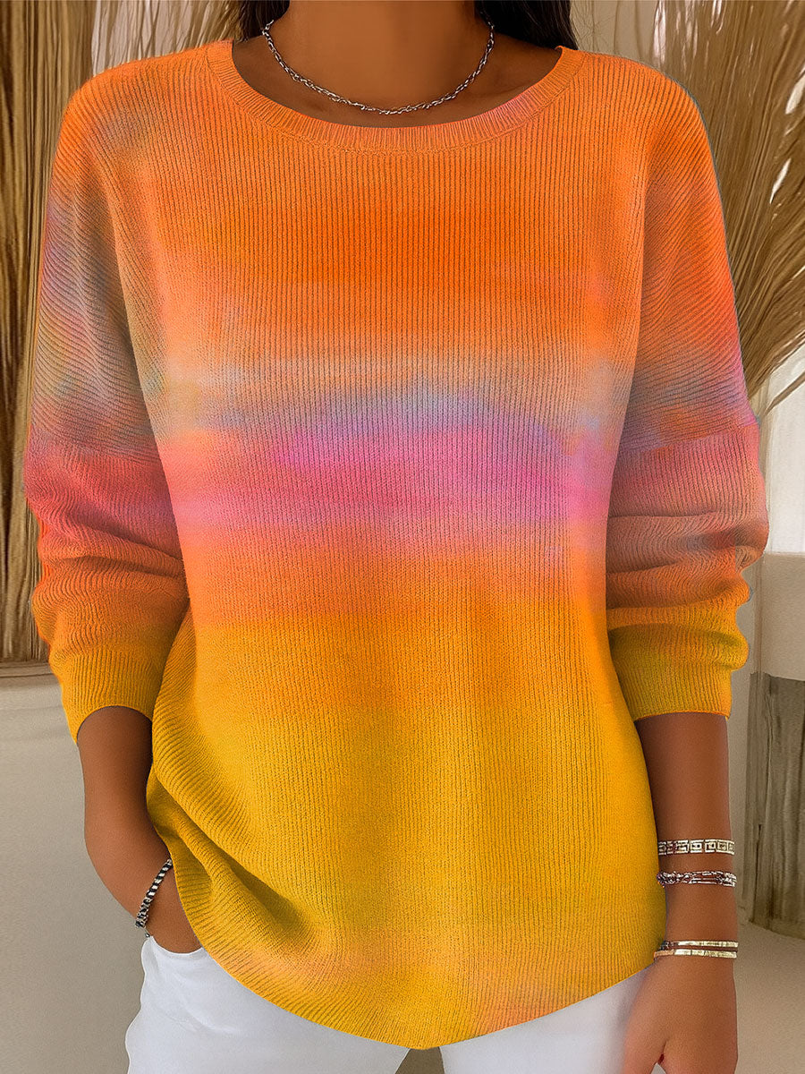 womens-vintage-gradient-art-print-casual-pullover-sweater-exqx