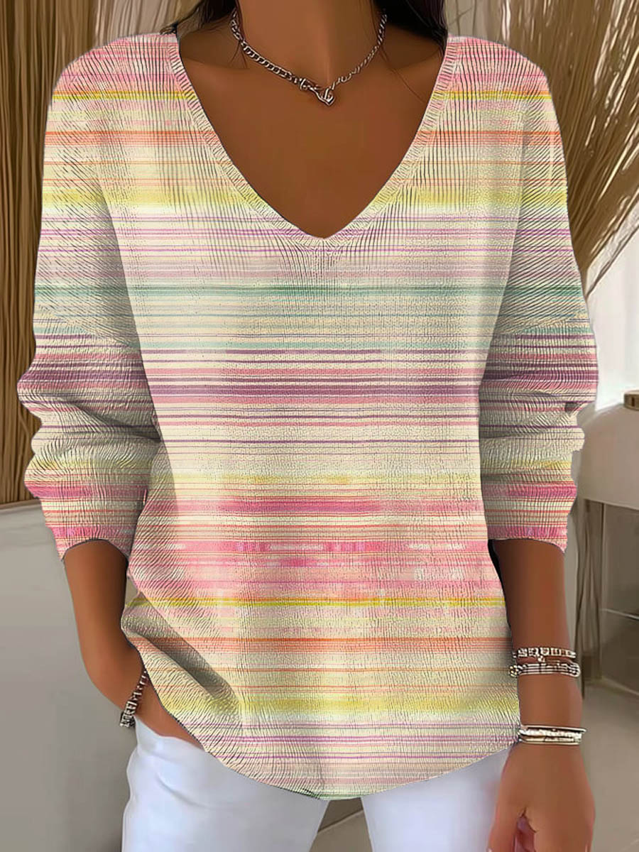 womens-gradient-pattern-art-print-casual-pullover-sweater-82m3