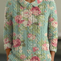 womens-vintage-floral-art-print-casual-peter-pan-collar-3-4-sleeve-sweater-vdeh