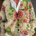 beautiful-ethnic-floral-painting-art-print-buttoned-v-neck-cardigan-sweater-dm81