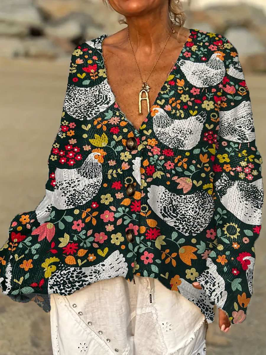 womens-vintage-chicken-flower-art-print-casual-pullover-sweater-1fiy