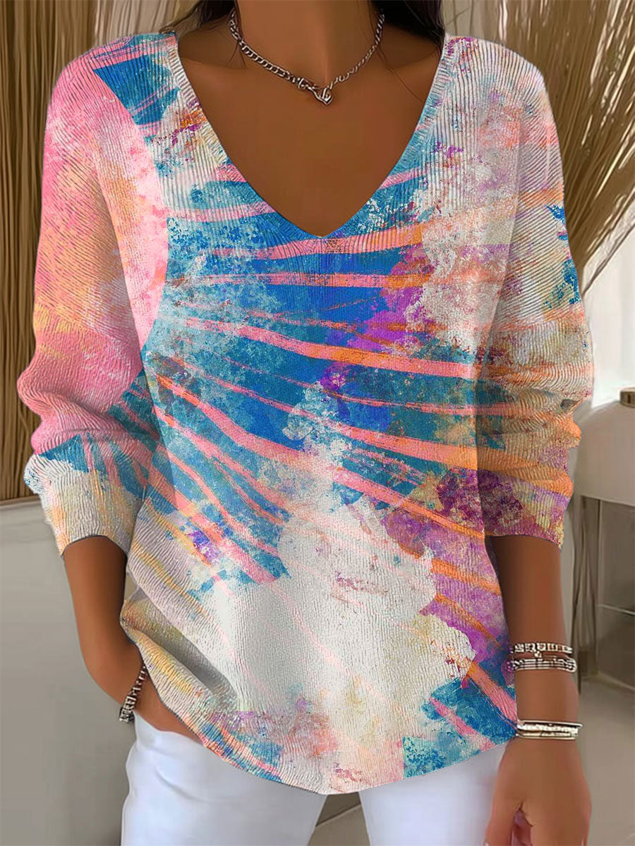 womens-abstract-geometric-vintage-art-print-casual-pullover-sweater-8pjm