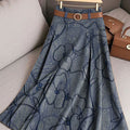 Women's Retro Flowers Pattern Casual Print Cotton Skirt