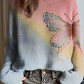 womens-lovely-butterfly-pattern-art-print-casual-pullover-sweater