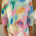 Women's Beautiful Abstract Colorful Graffiti Painting Art Print Casual Pullover Sweater
