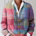 womens-geometric-pattern-art-print-buttoned-cardigan-sweater-satx