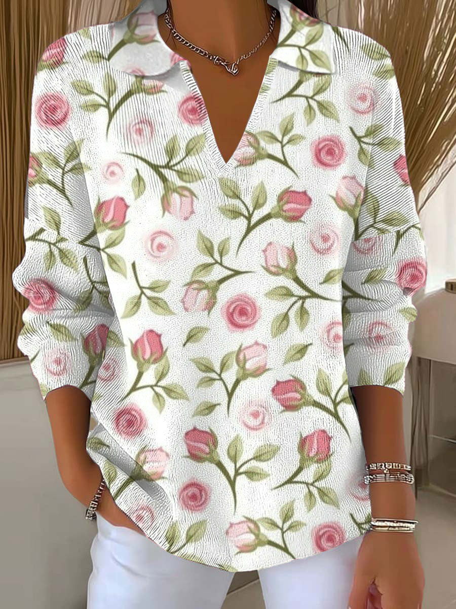 womens-vintage-flower-art-printed-casual-hooded-button-sweater