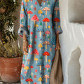 Women's Mushroom Simple Art Print Dress