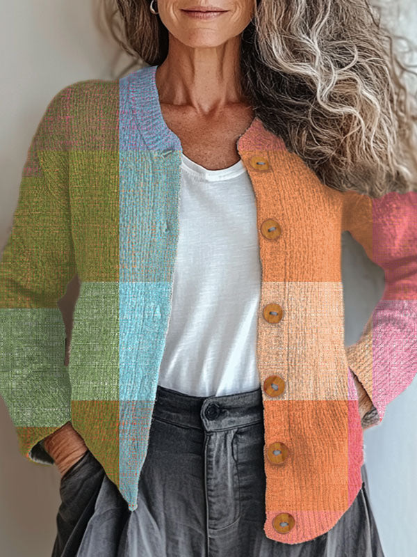 vintage-abstract-geometric-art-print-buttoned-cardigan-sweater-kda1