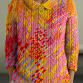 womens-abstract-pattern-art-print-casual-peter-pan-collar-3-4-sleeve-sweater-plci