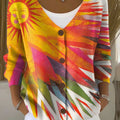 vintage-sunshine-art-print-buttoned-v-neck-cardigan-sweater-k1m9
