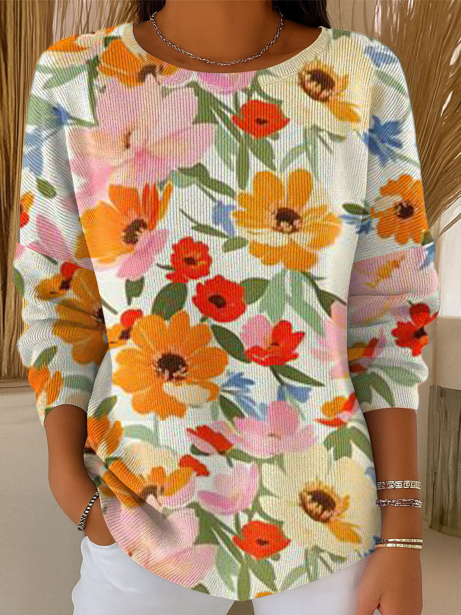 womens-vintage-flower-art-print-casual-pullover-sweater-6po4
