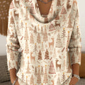 Women's Soft Elk and Cedar Print Sweater