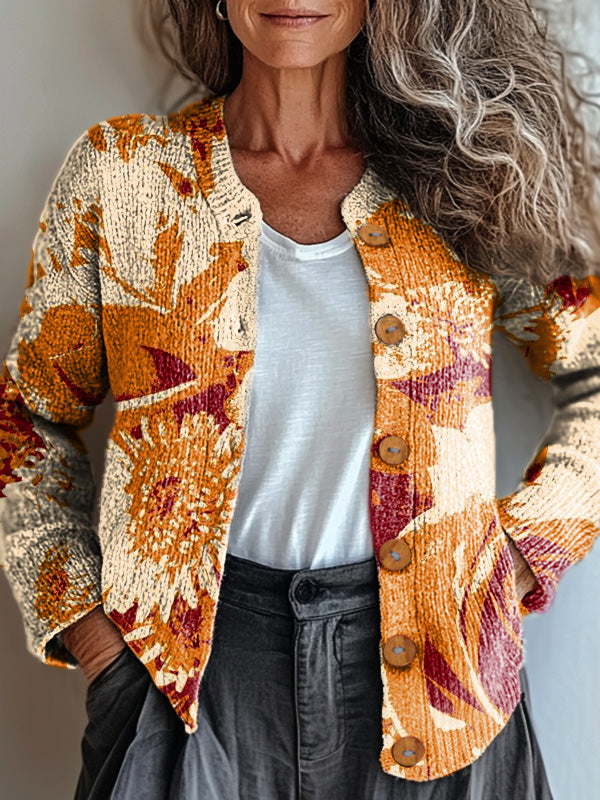 abstract-floral-painting-art-print-buttoned-cardigan-sweater