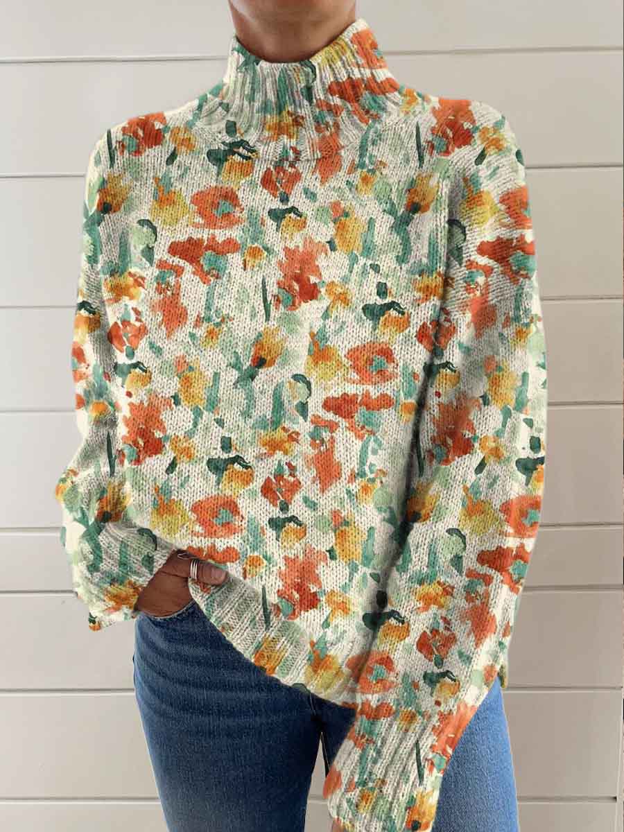 womens-vintage-floral-art-print-knit-turtleneck-pullover-sweater-ltrm