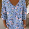 womens-lovely-floral-butterfly-pattern-art-print-casual-pullover-sweater