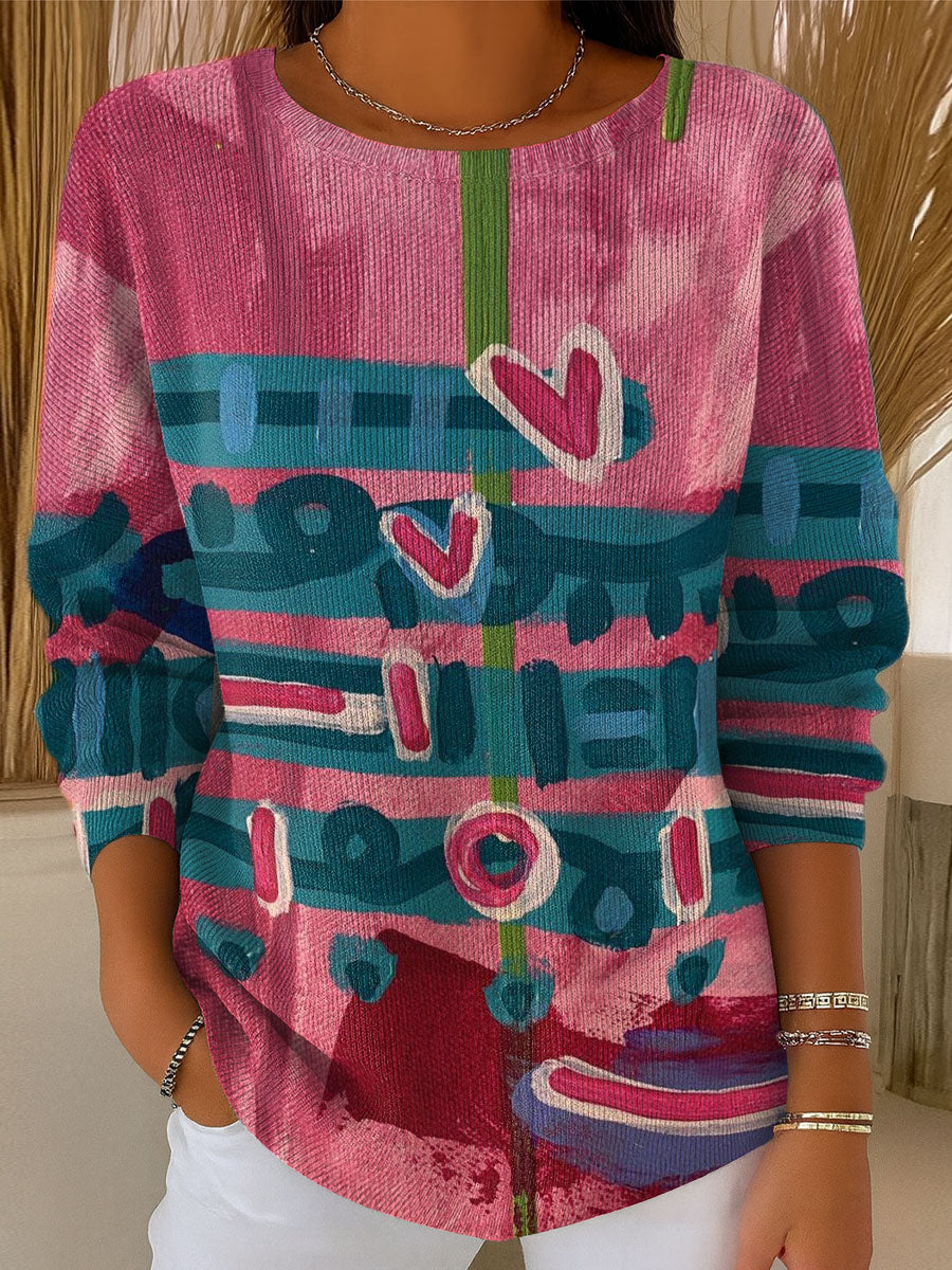 womens-graffiti-style-love-heart-pattern-casual-pullover-sweater